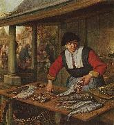 adriaen van ostade, Die Fischverkauferin
